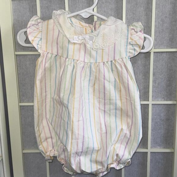 Healthtex Other - Vintage Health-Tex  Baby Bubble Retro Vibrant Colors Striped 9 Months Health Tex